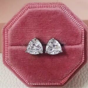 Elegant Trillion Cut CZ Stud Earrings

New